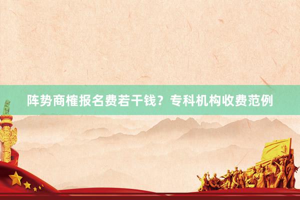 阵势商榷报名费若干钱？专科机构收费范例